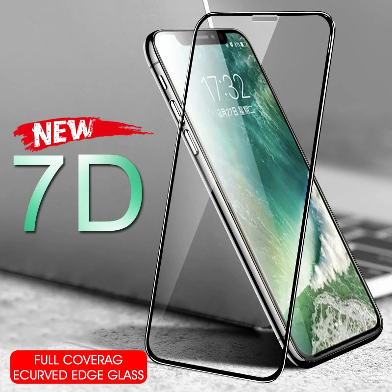 

7D Glass For iPhone X XS 6 6S 7 8 Plus 11 pro max Screen Protector on iPhone8 Protective For iPhone7 8 XR XS MAX Tempered Glass