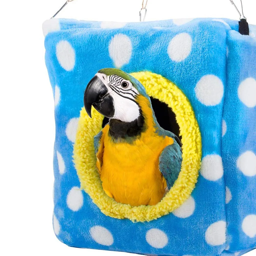 Pet Bird Parrot Parakeet Теплый Гамак клетка хижина палатка кровать висячая пещера Твердые плюшевые птичьи клетки птичий змей прищуренные палатки кровати Горячие