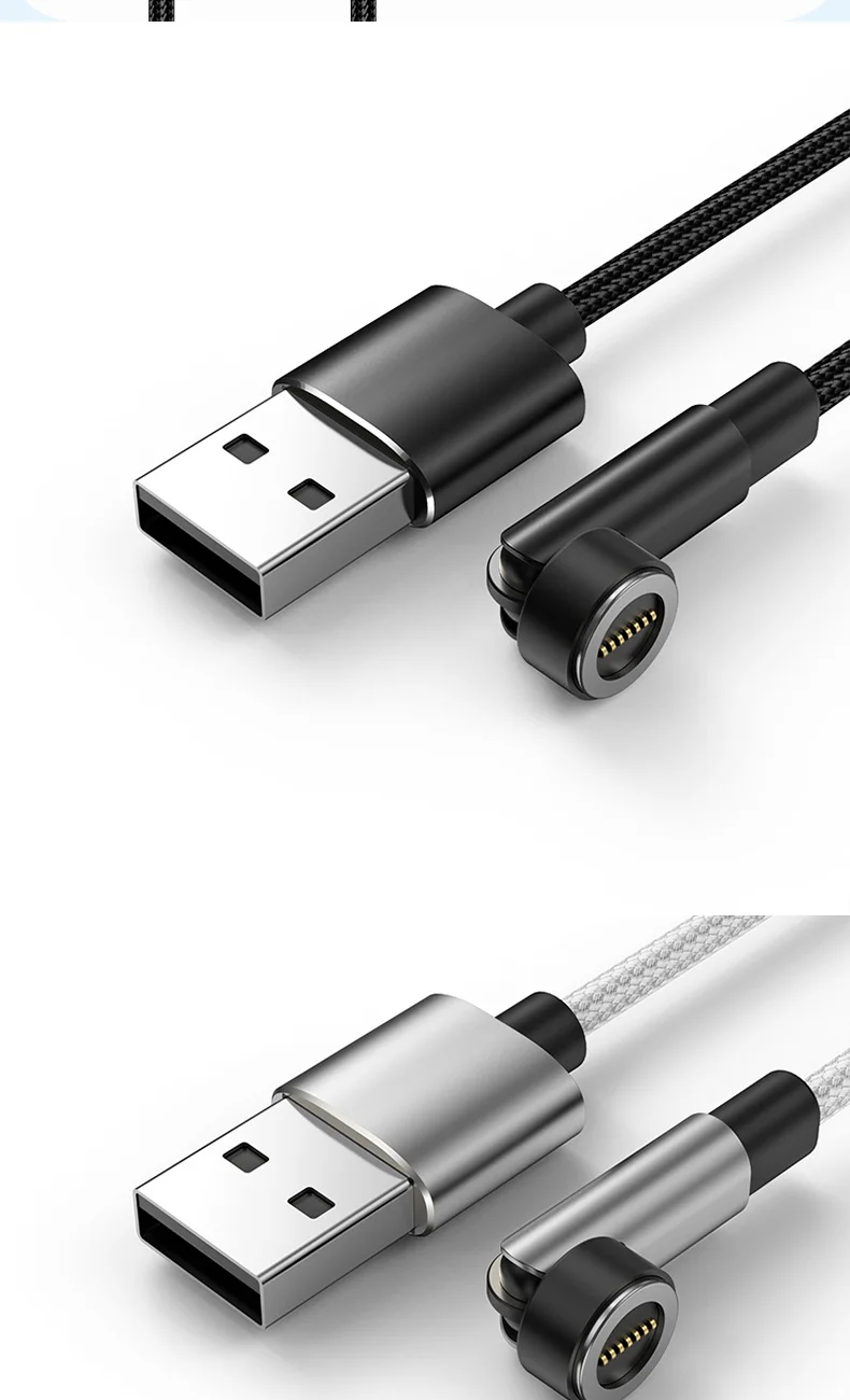 Fast Charging 3A  540 Degree Rotate Magnetic Charging Cable Type C Micro USB Cord Wire For Huawei P20 For iPhone Charging Cable android c type charger