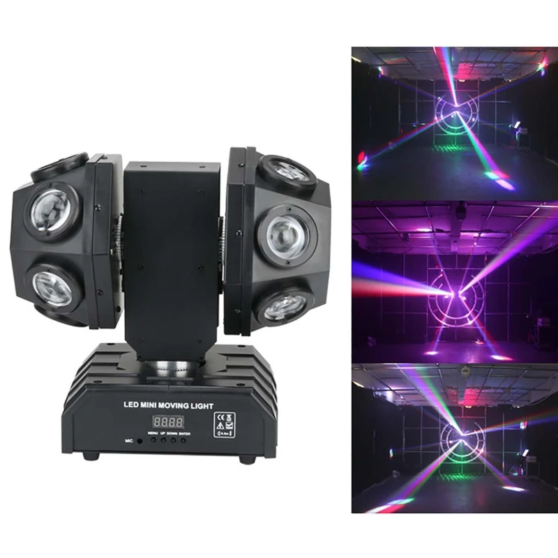 Светодиодный 4 в 1 двойной лазерный прожсветильник Тор 12 х1 0 Вт DMX512 сценический