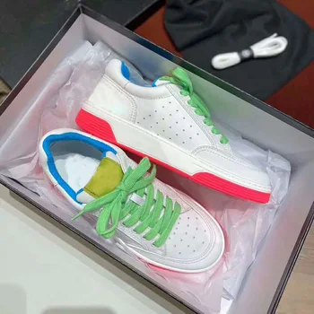 

2020 New Sports Women's Shoes Flat Lace-up Candy Color Matching Casual Shoes