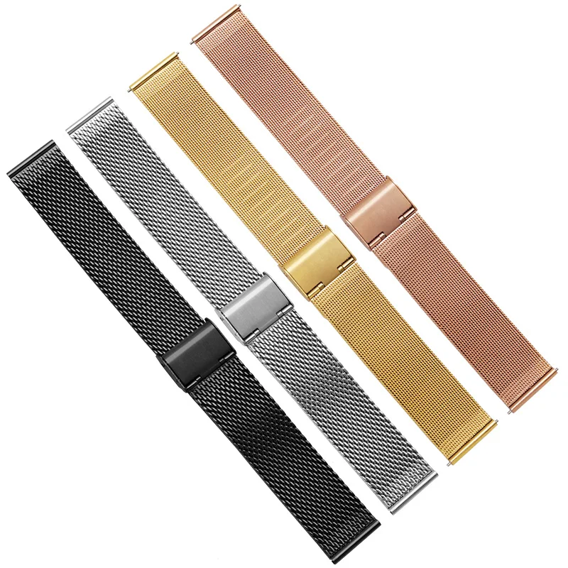 

For Amazfit GTS GTR Fine Steel Watch Strap 20mm 22mm Black Golden Wristband For Xiao Mi Color Bracelet