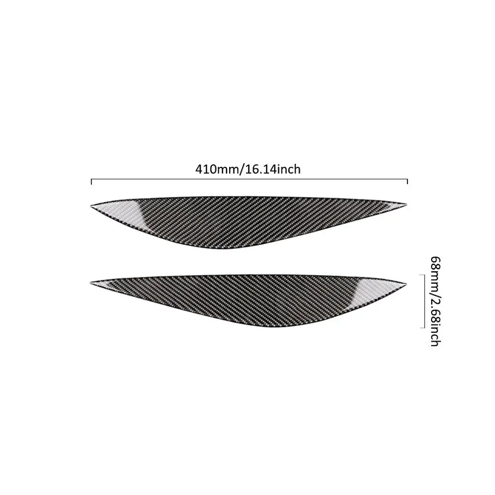 

2PCS Carbon Fiber Car Headlight Headlamp Eyebrows Eyelids Trim Cover Stickers For Mercedes-benz C class C180/200/260/300 W204