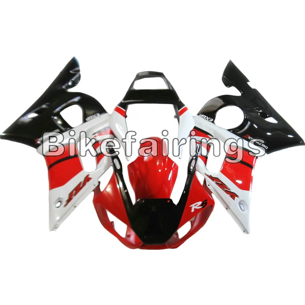 Для Yamaha YZF-600 R6 1998 1999 2000 2001 2002 R6 ABS впрыска в комплекте красный белый и черный понижения кузова Комплект чехлы