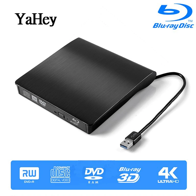 USB3.0 Bluray диски внешний CD/DVD RW ГОРЕЛКА BD ROM Blu Ray плеер оптический привод писатель для