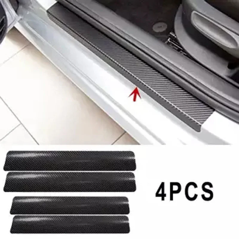 

4pcs/set Auto Car Door Sill Protective Sticker 3D Decals Wear-resistant Car Pedal Decoration Protective Stickers