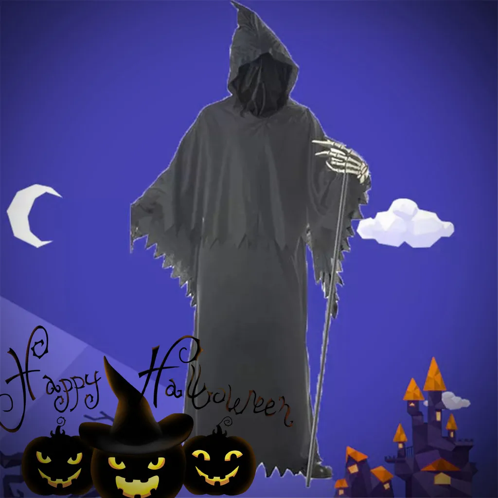 Grim Reaper/страшная маска на Хэллоуин для мальчиков, карнавальный костюм, один размер, реквизит, модные товары для Хэллоуина, маскарад, страшный