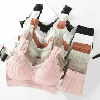 

Lace Sexy Bra Set Women's Lingerie Brassiere Comfortable Without Steel Ring Fitness Underwear Bra Set