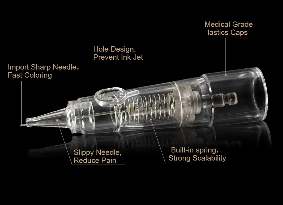 Biomaser профессиональные иглы для татуировки Catridges 3/4/5/7F Перманентный макияж иглы картриджи машина для татуировки