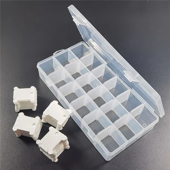 

18Grids Embroidery Floss Organizer Box for 120pcs Plastic Floss Bobbins with Floss Number Stickers DIY Cross Stitch Sewing Tools