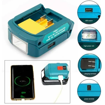 

1pc Durable Li-ion Charger Adapter Cordless Power Source USB Charger Adapter for 12V Li-ion Battery Consumer Electronics