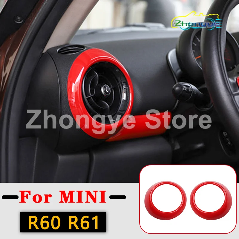 

Car Air Outlets Both Sides Decorative Cover Stickers For MINI ONE Cooper S JCW PACEMAN R60 R61 Countryman Interior Accessories