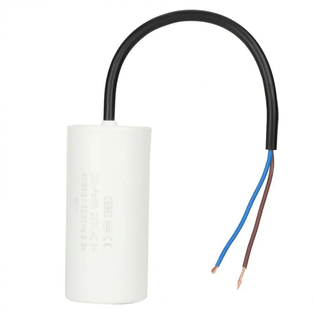 

CBB60 Capacitor Explosion-proof Low Leakage 100uf White Shell Run Round Capacitor for Water Pump