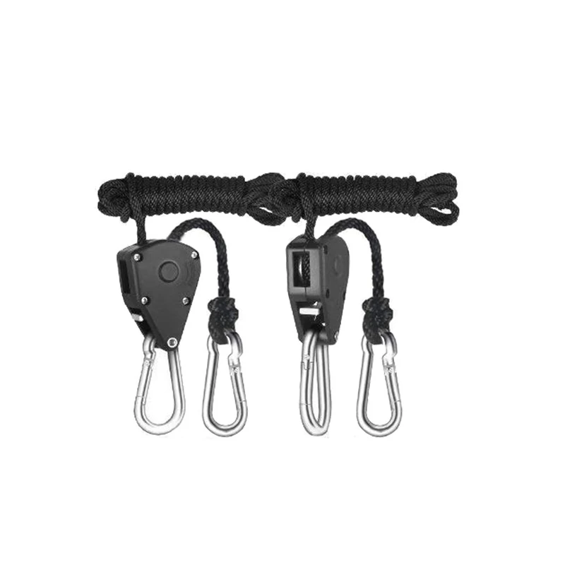  4 Pairs 1/8 Inch Adjustable Heavy Duty Rope Hanger - Reinforced Metal Internal Gears Ratchets Loose