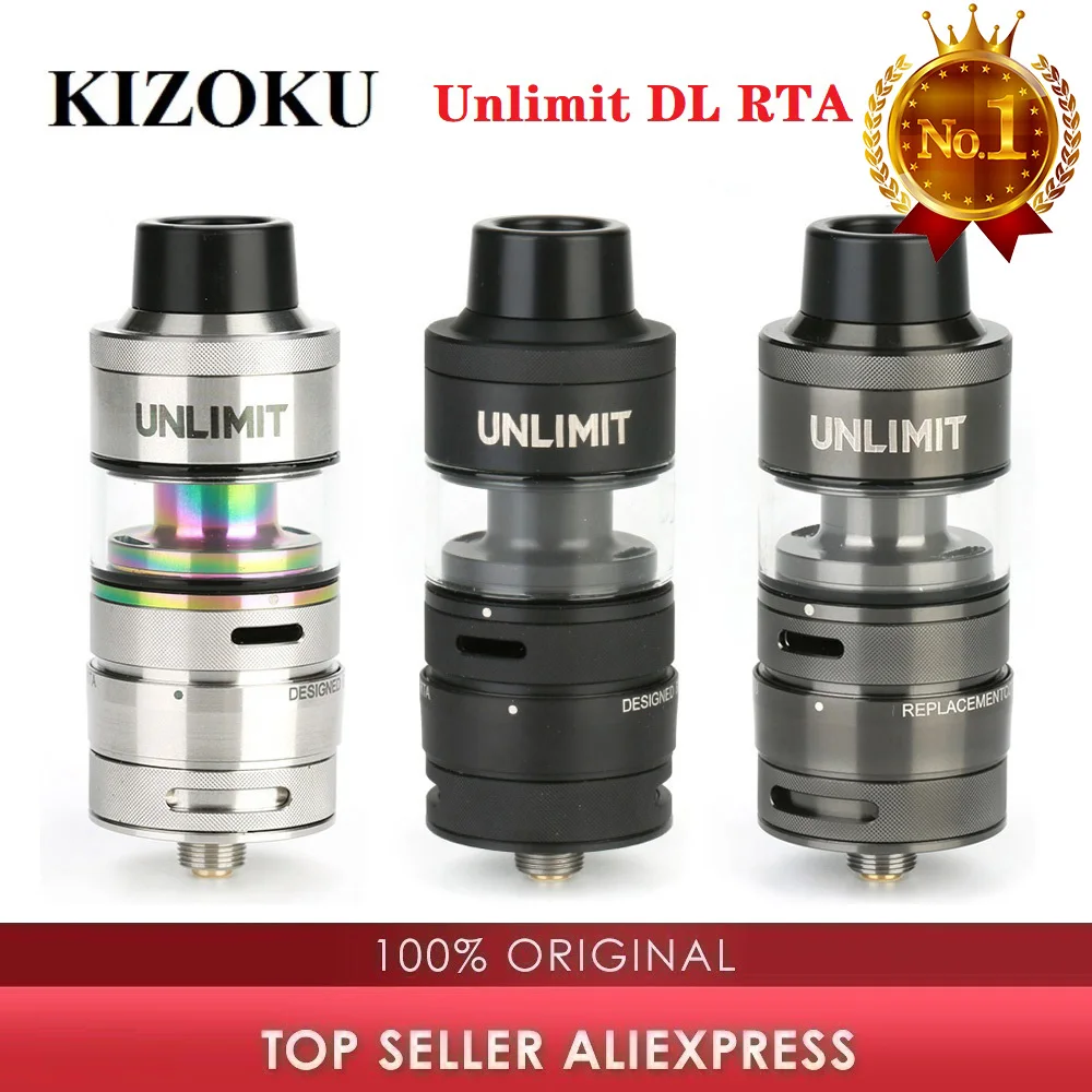 Оригинальный атомайзер KIZOKU unlimum DL RTA 3 5 мл и двухкатушечная колода готовые