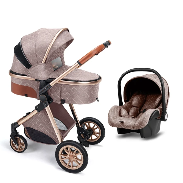 Luxury Multifunctional Baby Stroller 3 in 1 High Landscape 4