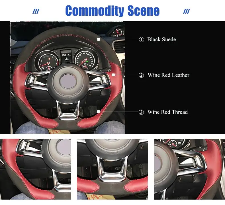for Volkswagen Golf 7 GTI car steering wheel Cover