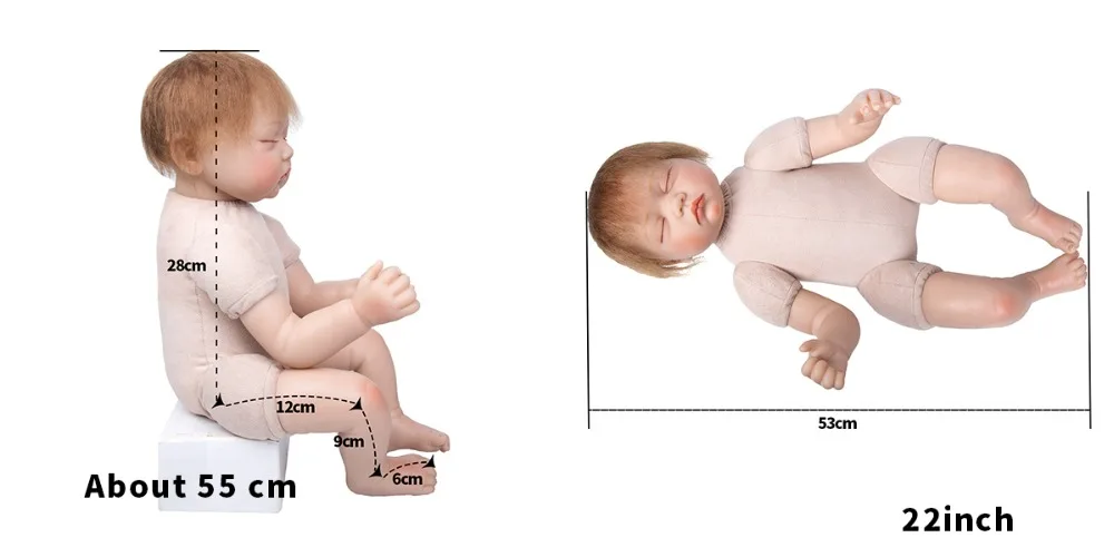 22 inch 55 cm B