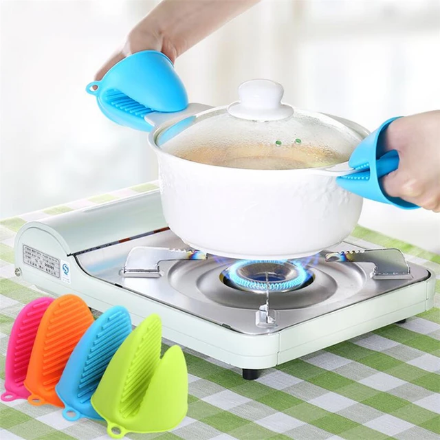 Silicone Pot Heat Resistant Holder Mini Oven Mitt Thickened Hand