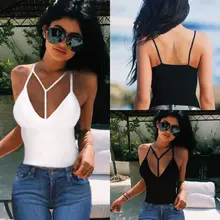 Топ на бретельках, сексуальный жилет без рукавов, Взрывные модели, женский жилет на бретельках с v-образным вырезом, с бретельками, с открытой спиной, бандана-рубашка