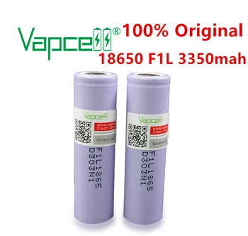

Free shipping Vapcell original 18650 battery 3350mAh 18650 F1L batteries flat / button top for power bank tools flashlight