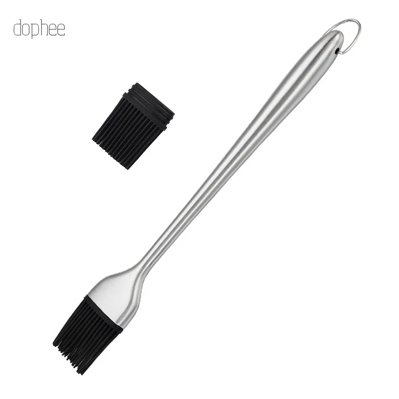 

dophee Kitchen Oil Brush + Brush head Baking Bread Cook Brushes Pastry Brush Grill Heat Resistant Oil Pastry BBQ Tool