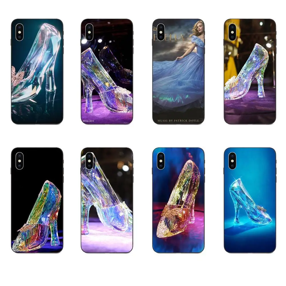 Мягкий чехол для Galaxy A8 A9 Star Note 4 8 9 10 S3 S4 S5 S6 S7 S8 S9 S10 Edge Lite Plus Pro G313 Cinderella Crystal Shoe |