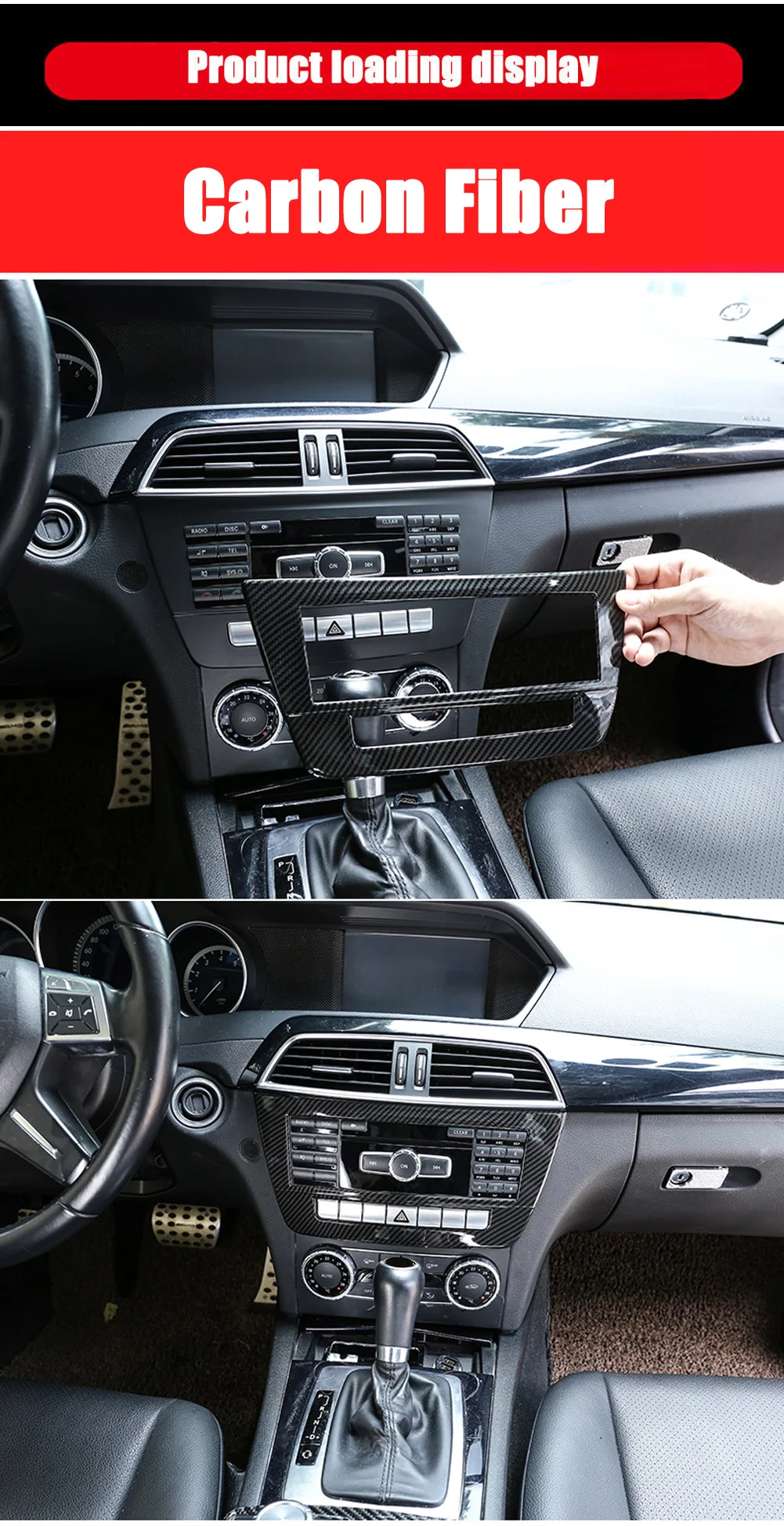 Для Benz C Class W204 2010- хромированные автомобильные аксессуары кондиционер воздуха с центральным управлением Кнопка CD декоративная рамка накладка