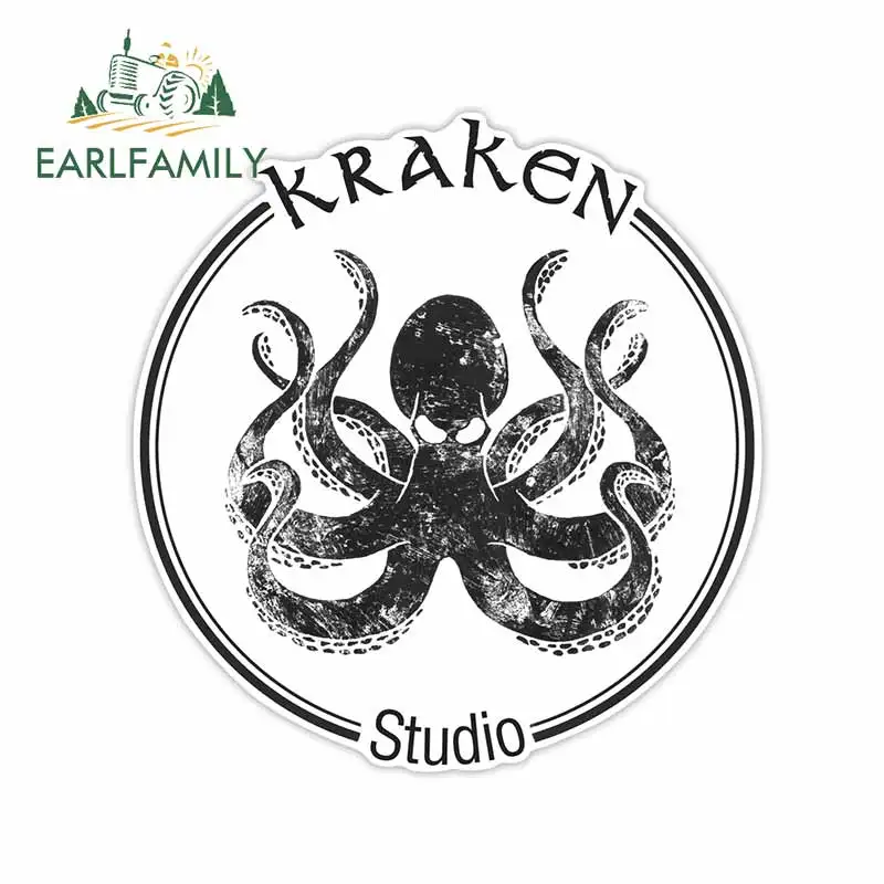 EARLFAMILY 13 см x 12 5 для Kraken Octopus Logo Studio аниме персональные автомобильные наклейки