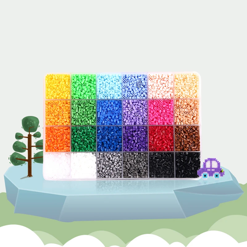 72 colors 24 colors 2.6mm Perler Fuse beads Iron beads Kit Hama beads 3D Puzzle DIY Toy Kids Creative Handmade Craft Toy Gift 2