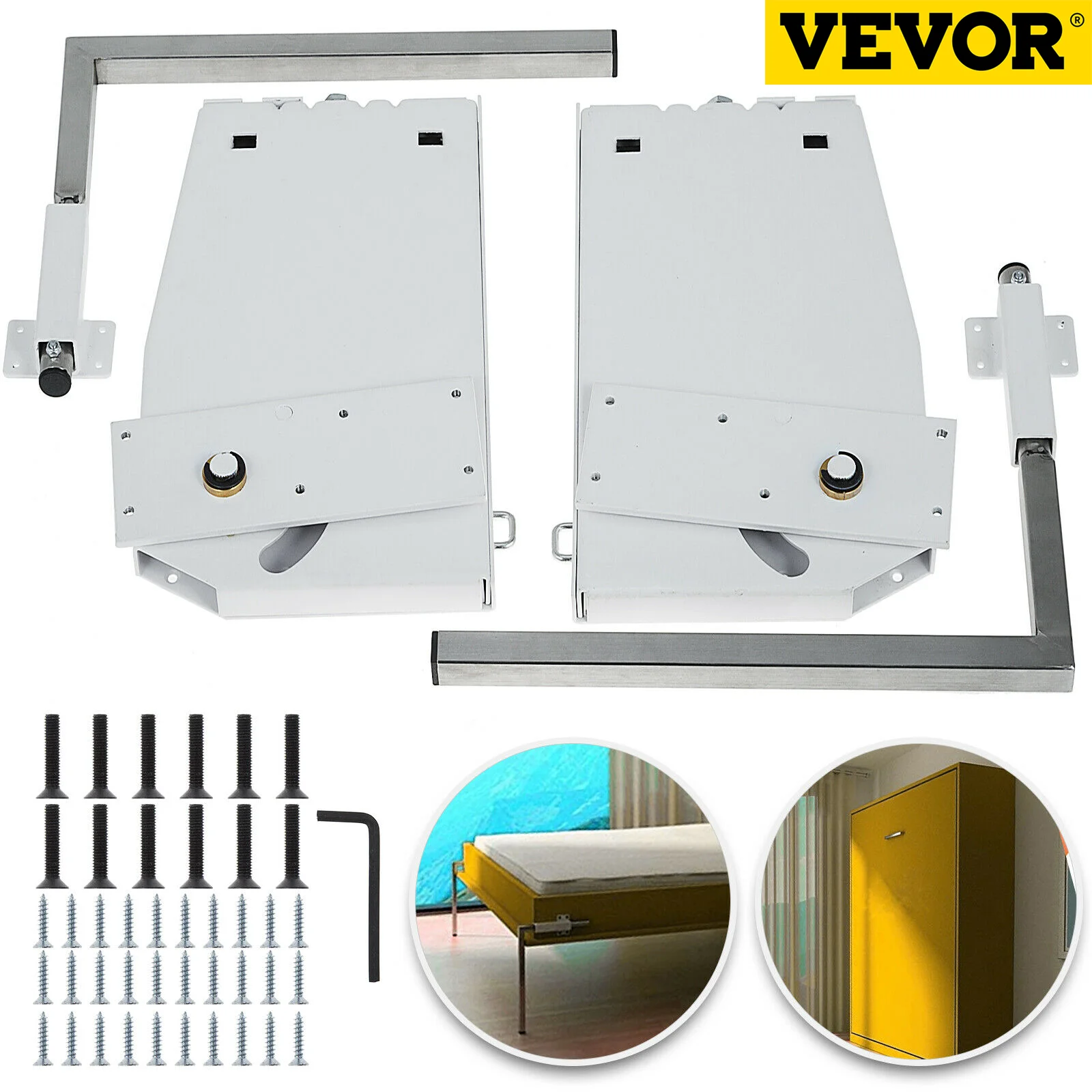 VEVOR DIY Murphy Bed Hardware Kit Vertical Mounting Wall Bed Spring