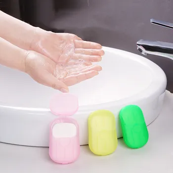 

A pack of 80 tablets！ travel disposable soap piece box soap paper portable hand washing piece small soap piece Mini soap paper