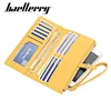 2022 Women Wallets Free Name Engraving Fashion Long Top Quality Slim Female Purse Card Holder Yellow Brand Wallet For Women ► Photo 2/6