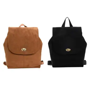 

Fashion Faux Backpacks Large Capacity Shoulder Crossbody Bag Retro Rucksack