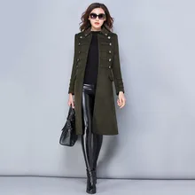 Зимняя женская шерстяная куртка большого размера, S-3XL, пальто, осенняя мода, средней длины, высокое качество, двубортная женская верхняя одежда ll582