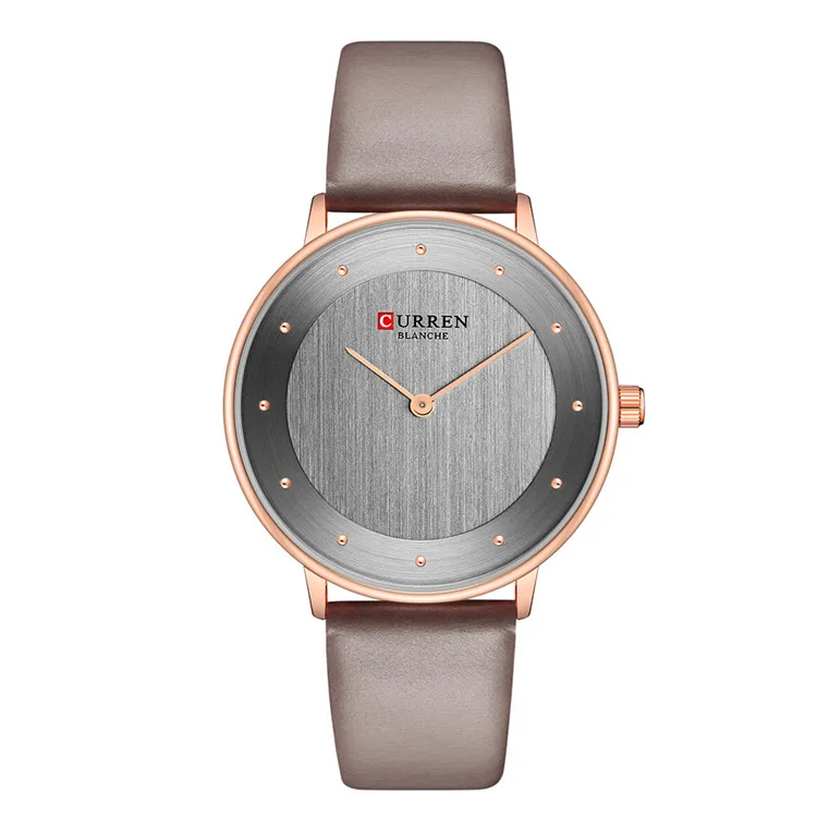 Женские часы Relojes Para Mujer CURREN женские часы Роскошные Кварцевые часы с красным кожаным ремешком наручные часы повседневные женские часы 9033 - Цвет: coffee
