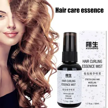 

50ml Hair Curling Essence Mist Oil Effective Smooth For Hair Oils Treatment Roots Care Solution Anti-dry Hair Essence Frizz F5Q2