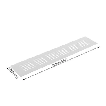 

Silver Aluminum Alloy Air Vent Louvred Grille Ventilation Cover 150-500mm 1pc