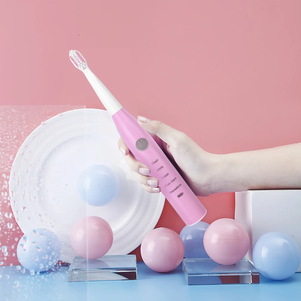 Electric Toothbrush Sonic Electric Toothbrush Sonic Wave Washable Electronic Whitening Teeth Brush Replacement Heads Set Electric Toothbrush Sonic Electric Toothbrush Sonic Wave Washable Electronic Whitening Teeth Brush Replacement Heads Set