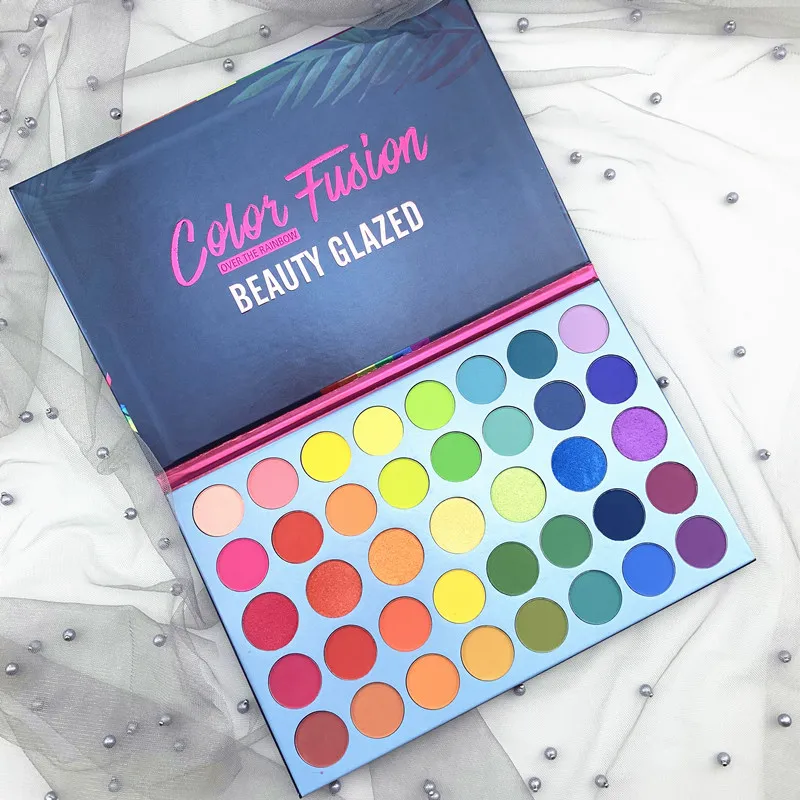 

Beauty Glazed 39 Colors Fluorescent Rainbow Glitter Matte Eyeshadow Palette Diamond Shimmer Eye Shadow Makeup Maquiagem TSLM1