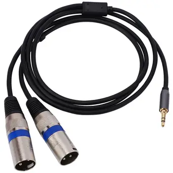 

FULL-Multi-Function Audio Cable 3.5/6.35mm Male Jack to Double XLR Male Jack Cable XLR Extension Cable 6.35/3.5mm 3M