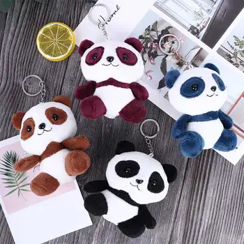 

10cm Cute Panda Stuffed Doll Key Chain Car Bag Pendant Accessories Little Plush Toys for Kids Children Lovely Soft Toys Gifts