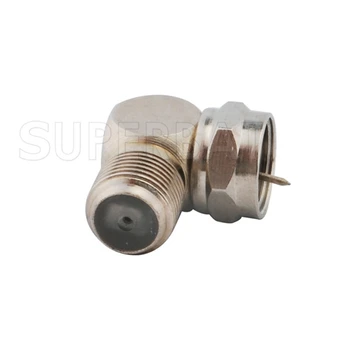 

Superbat F adapter F Male Plug to Female Jack Right Angle RF Coaxial Connector