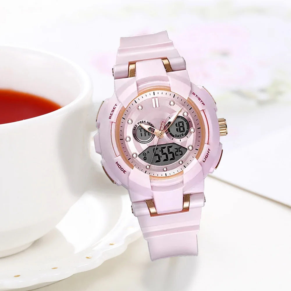 

Shifenmei Women Watch Sports Quartz Clock Woman Watches 2020 Brand Luxury Led Digital Waterproof Pink Wristwatch Zegarek meski