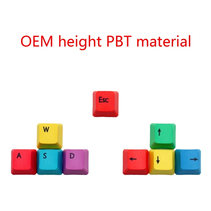 교체 가능한 WASD 기계식 키보드 키 캡 OEM 프로필 PBT RGBY 수정 자 9 키-레이저 새겨진 키 캡