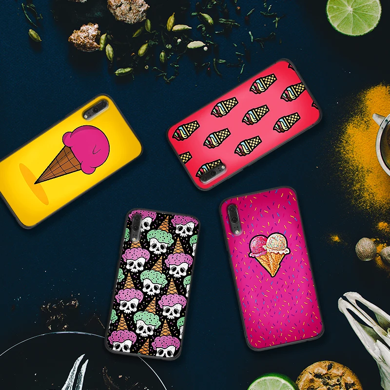 Ice cream wallpaper Soft Silicone Phone Case For Huawei P10 P20 2019 P8 P9 Mini P30 LITE for P Smart Z 2018 Pro Coque | Мобильные