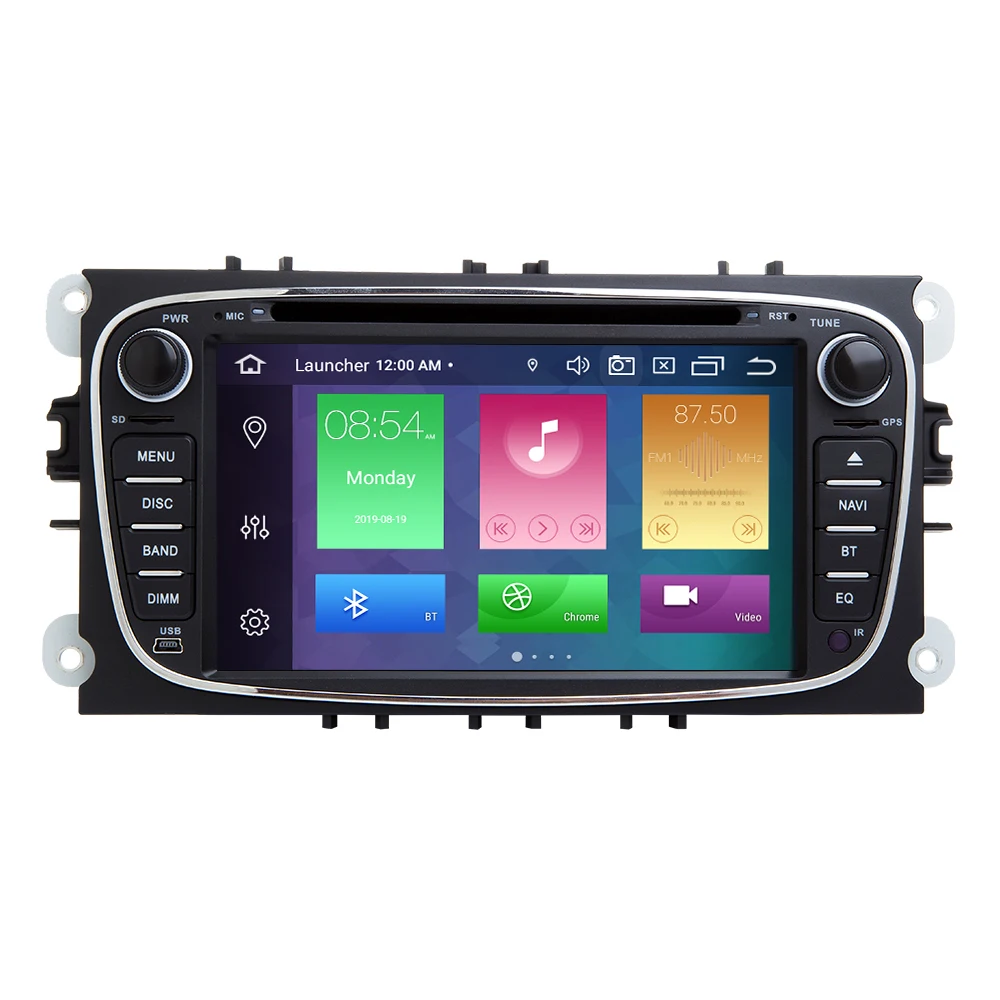 4GB2 din Android 9 Автомобильная магнитола мультимедиа для Ford Focus 2 3 mk2 Mondeo 4 Kuga Fiesta TransitConnect S-MAXC-MAX 8 ядерный ips DSP 64G