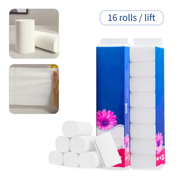 

Home Bath Paper Bath Toilet Roll Paper Toilet Paper White Toilet Paper Roll Tissue Roll 16Pack Towels Tissue Toilet Paper