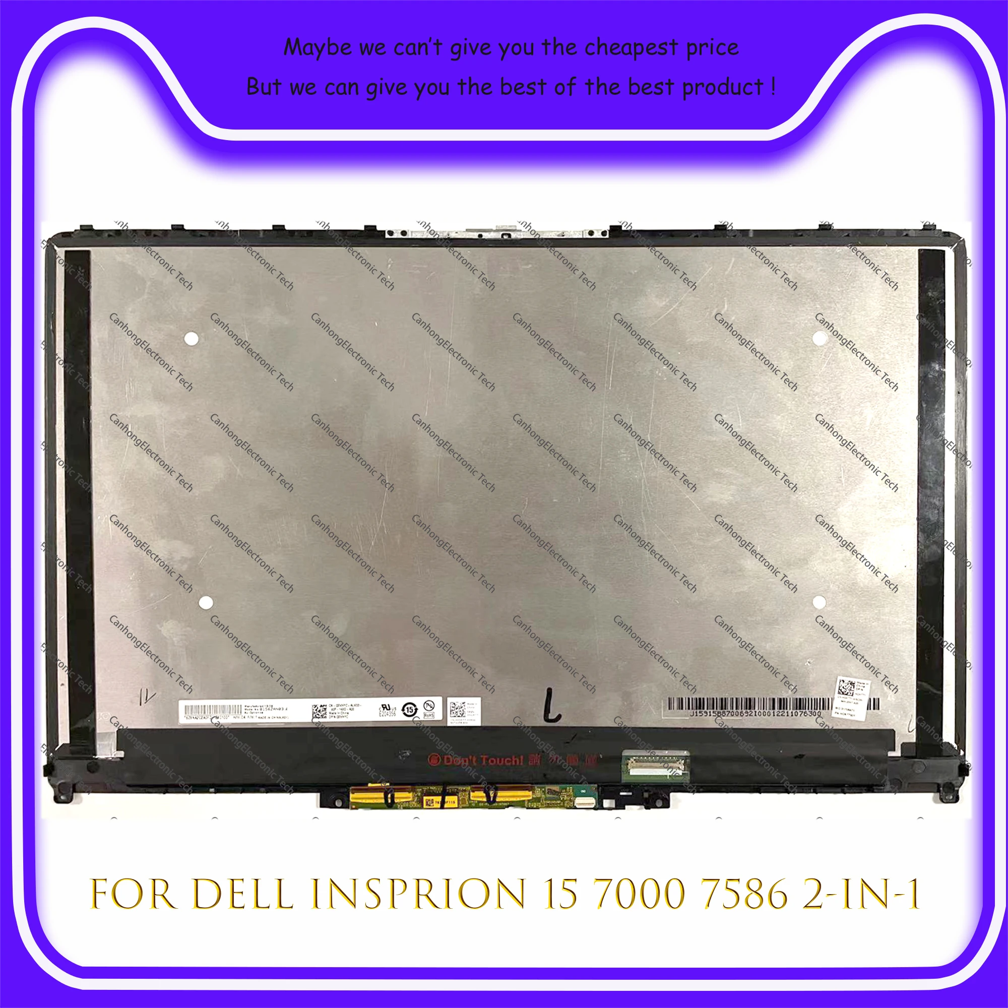 

15.6" For Dell Inspiron 15 7586 Laptop LCD Touch Screen Glass Digitizer Display Panel Assembly With Frame and Board