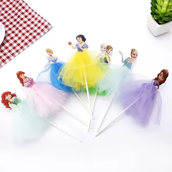 

Disney Cartoon Frozen Princess Birthday Party Decoration Kid Cupcake Topper Girls Happy Birthday Party Baby Shower Cake Supplies